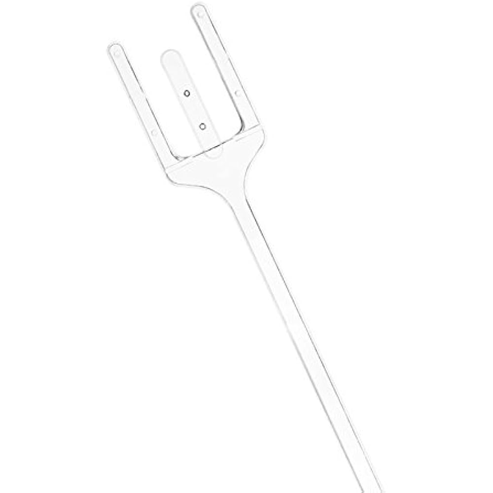 RuiLing 100pcs 12" Plastic Floral Picks Transparent Fork Shape Head