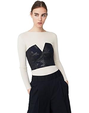 Mango Women's Embroidered Bustier