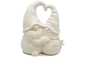 New Hampshire Craftworks Large Gordon The Gnome and His Snowman - Paint Your Own Adorable Ceramic Keepsake
