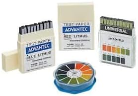 7010090 pH Test Paper, Narrow Range, Booklet, Phenol Blue, pH 3.2-5.6, 7mm Width, 70mm Length (Pack of 200)