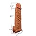Extra Large Male Girth Enlarger Massage Extender Sleeve for Couple, Men's Penis Sleeve Extender (Brown)