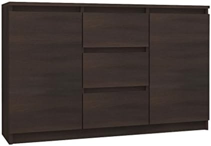 โ 2-Door Sideboard with 3 Drawers - in different color combinations - modern design Dresser (Wenge)