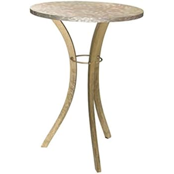 table inch bombay liberty accent capiz ivory brown side