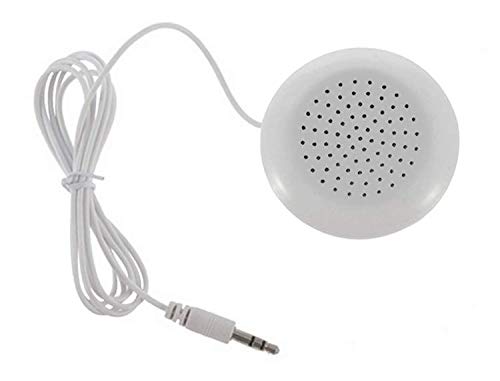 Aofan Mini Jack 3.5mm Pillow Speaker with Stereo Sound for MP3 MP4, CD,Mobile phone Player (Portable White)