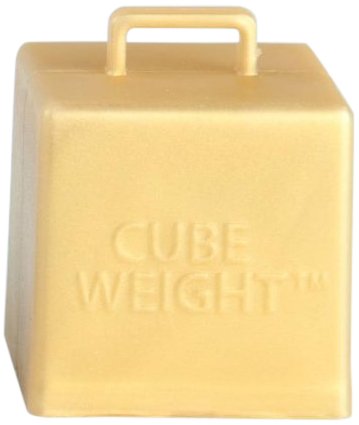 Photo 1 of Creative Balloons Cube Balloon Weight Metallic Gold, 65 g, 10 Piece