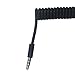 CERRXIAN 3.5mm 4Pole Male AUX Audio Plug Jack to USB 2.0 Male Flexible Spring Coiled Converter Cable for MP3 MP4 (2 Pack)
