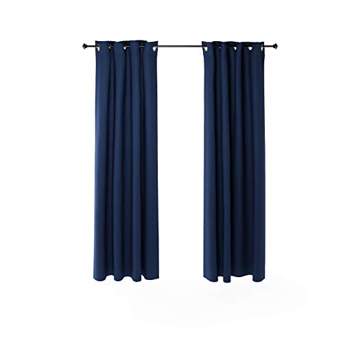Furinno Collins Set of 2 Blackout Grommet Curtains, 52 x 84 inch, Drapes for Wi…
