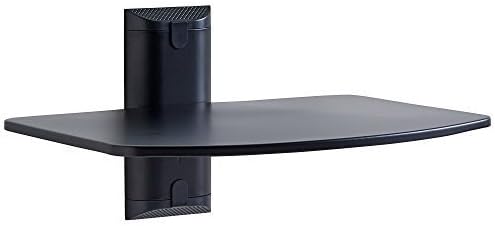 ECHOGEAR Steel Wall-Mounted AV Shelf Supports up to 6.8 kg of Streaming Devices, Game Consoles, and Cable Boxes - EGAV1-B2