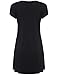ROMWE Women's Short Sleeve Shirt Casual Swing Dress Black XXL
