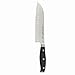 Henckels Forged Premio Hollow Edge Santoku Knife, 7-inch, Black/Stainless Steel