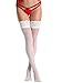 Amoretu Sexy Classical Lace Top Thigh-High Stockings White