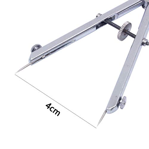 PHYHOO Professional Compasses with Lock Leather Metal Circle Drafting Drawing Compass Maker Scriber Marking Spring Divider Jewelry Making Tool