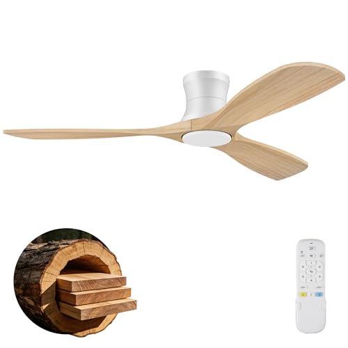 Hoenofly Low Profile Wood Ceiling Fan