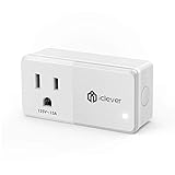[15A Smart Plug] iClever IC-BS08 2.4GHz Smart Plug Wi-Fi Mini Outlets 15A Remote Control Outlet with Timing Function, Compatitible with Alexa,Google Assistant and IFTTT, No Hub Required (1 pack)