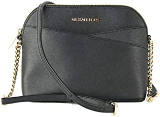 Michael Kors Jet Set Medium Crossbody Leder Handtasche, Schwarz