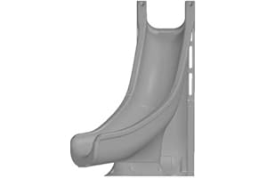 Global Pool Products Tidal Wave Inground Swimming Pool Water Slide Deck Mounted Right Curve Turn Grey GPPSTW-Grey-R