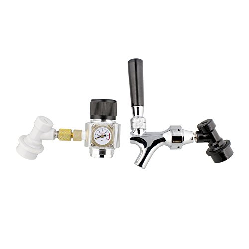 Portable Cornelius Keg Dispense Kit - Mini CO2 Regulator and Draft Beer Dispenser Keg Spout for Beer and Soda - Thumbnail 4