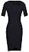 HOMEYEE Women's Vintage Wear to Work Short Sleeve Red Cocktail Party Dress B327 (10, Black)