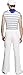 Smiffy's Men's Fever Male French Sailor Costume, Top, pants and Neck Scarf, Troops, Fever, Size L, 20886