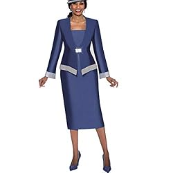 KUEENI Women Church Suits With Hats 