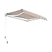 MCombo 6055-0810Y Manual Retractable Patio Deck Awning Sunshade Shelter Outdoor Canopy, 10 x 8', Brown