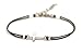 Cross charm bracelet for women silver tone cross charm gray string adjustable bracelet wife gift for her minimalist jewelry Christian Catholic jewelry confirmation gift