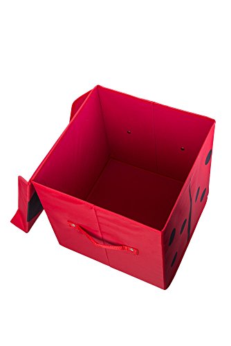 image for Clever Creations Kid's Cushion Top Ladybug Collapsible Toy Storage Org