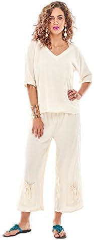 Oh My Gauze Women's Sammy Pant L/XL (12-14) Bone