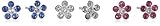 Kate & Lucy Girls' Set of Three Sterling Silver Flower Post Earrings