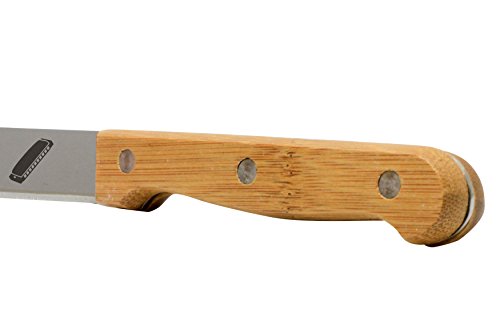 Harmonica Stainless Steel Knife With Bamboo Handle - Serrated Cheese Knife For Semi-Hard And Soft Cheese - Ideal Chef Gifts