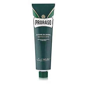 Proraso Shaving Cream for Men, Refreshing and Toning with Menthol and Eucalyptus Oil, 5.2 Ounce