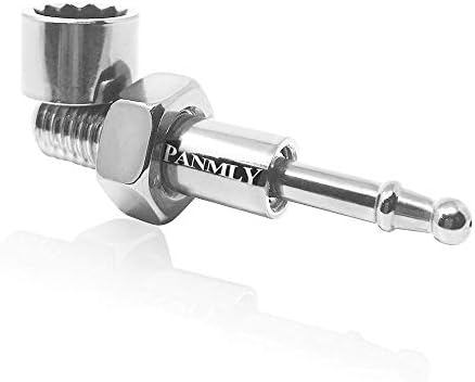 Old Cowboy Metal Pipe with Creative Transformation Design Mini & Portable Jamaican Style Screw Pipes for Collection Personalized Gift for Father & Husband & Art Collector (Bright Silver)