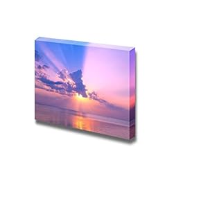Beautiful Rose Sunset Over Sea Wall Decor