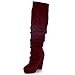 Spirit Moda Emma-1 Women's Slouchy Platform Wedge Heel Knee High Boots