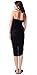 1 World Sarongs Womens Fringeless Swimsuit Cover-up Solid Sarong in Black, One Size