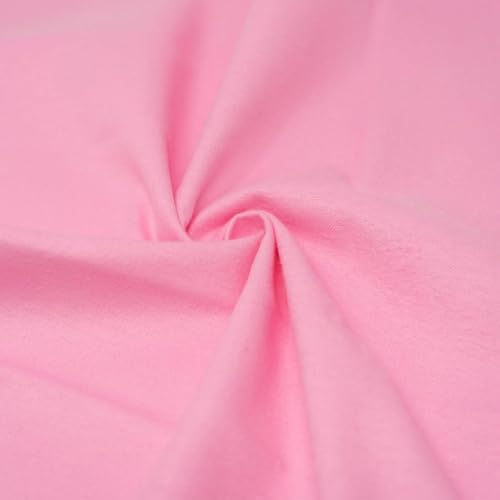 RTC Fabrics 42"/43" 100% Cotton Flannel Solid Light Pink Color Crafting Fabric,…