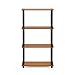 Furinno (99557LC/BK) Turn-N-Tube 4-Tier Multipurpose Shelf Display Rack - Light Cherry/Black primary