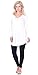 Popana Women’s Tunic Tops for Leggings Long Sleeve Shirt Plus Size Made in USA Large Pearl