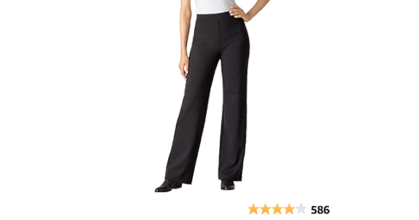 Plus Size Wide Leg Ponte Knit Pant 