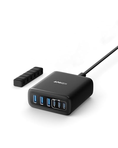Anker 112W USB C Ladegerät, 6 Port Ladestation mit 112W Ausgang Leistung