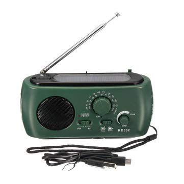 Generator FM/AM Solar Crank Powered Radio With Flashlight Phone Charger - Fishing Fishing Lamp