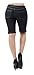 Hybrid & Company Womens Butt Lifting Mid Rise Denim Bermuda Shorts B22881X Black 14