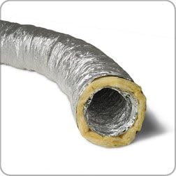 Aluminium foil Insulated Flexible ducting, 80mm Diameter x 10m Long, hydroponics Grow Room, Ventilation