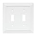 Brainerd 126334 Wood Architectural Double Toggle Switch Wall Plate / Switch Plate / Cover