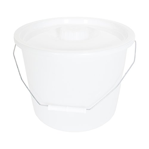 PCP Commode Bucket with Lid and Handle, White Pricepulse
