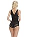 Shymay Women's Lace Body Shaper Open Bust Shapewear Bodysuit Slimming Body Briefer (Black, Large)