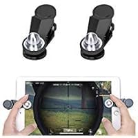 [2 Triggers] PUBG Fortnite Tablet Game Controller - GTOTd Game Accessories,Slates Game Trigger,L1R1 Sensitive Shoot and Aim,Gift for Kids and Player [New Version] (Black)