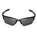 Walleva Black Non Polarized Replacement Lenses For Oakley Half Jacket 2.0 XL Sunglasses