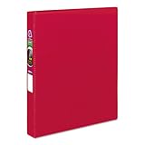 Avery 27201 Durable Binder with Slant Rings, 11 x 8 1/2, 1", Red