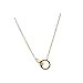 BAOLI 1.4cm Double Love Loop Rose Gold Necklace Jewelry for Women